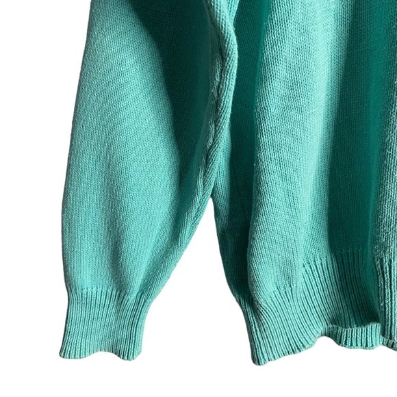 Bay Club Women's Vintage Teal Crewneck Knit Sweater - Picture 4 of 8